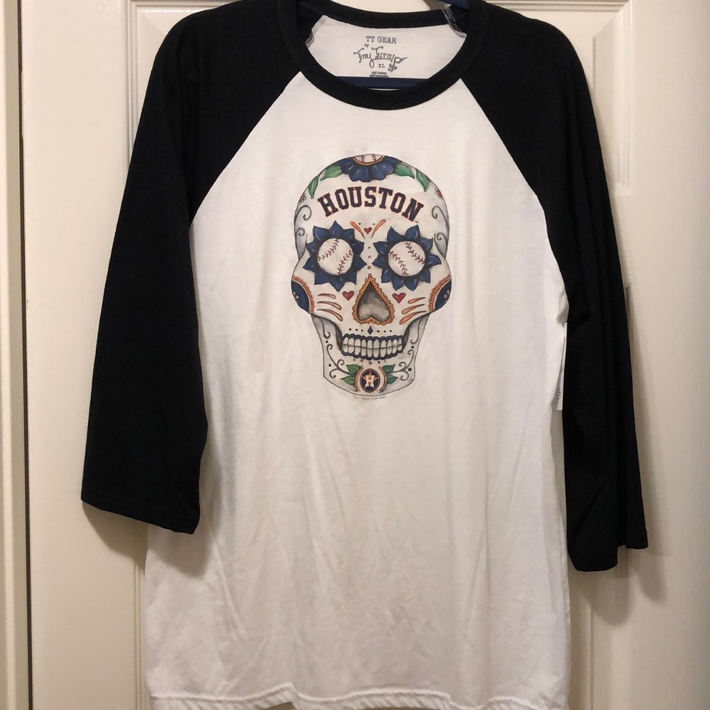Tiny Turnip Houston Astros Sugar Skull NWT Jersey Shirt Size XL
